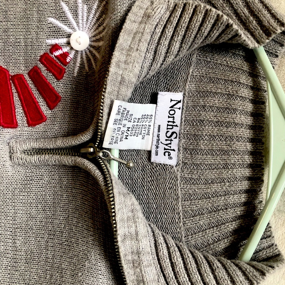 Gray North Style Christmas sweater